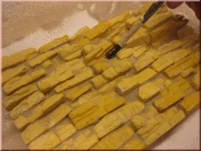 MENTA-MODELLBAU Wüstenfelsen Bausteine Ocker,Krippenbau,Tapletop Fantasy,Terrarien,men100639