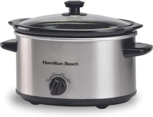 Hamilton Beach 3.5 Litre Slow Cooker Silver New - Picture 1 of 7