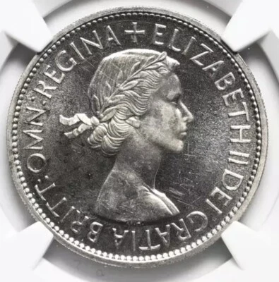 1953 Great Britain PROOF Half Crown 1/2C NGC PF65, Elizabeth II Coronation Coin - Image 1 of 4