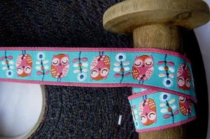 Owls Garden Farbenmix    Webband   ökotex Reststück 76 cm - Bild 1 von 1