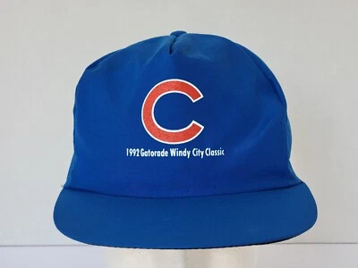 VTG MLB 1992 Gatorade Windy City Classic Chicago Cubs White Sox Reversable Hat - Image 1 of 4