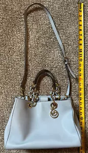 MICHAEL KORS Cynthia Medium Saffiano Leather Satchel Blue - Picture 1 of 9