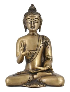 Whitewhale Brass Buddha Statue Yoga Murti for Home Decor Entrance Feng Shui - Picture 1 of 6