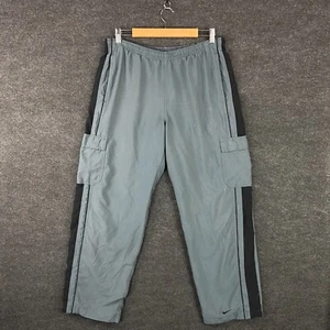 Nike Womens Track Pants Size L Grey Activewear Cargo Pockets Drawstring Logo - Picture 1 of 21