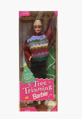 Tree Trimming Christmas Sweater Barbie - Image 1 of 2