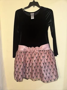 IRIS & IVY   BLACK AND PINK GIRL  DRESS SIZE 16. New - Picture 1 of 13