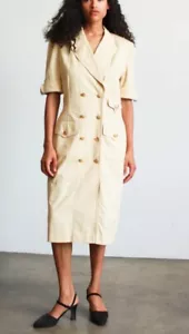 Vintage 1980s ESCADA Camel Blazer Dress Size 40 - Picture 1 of 11
