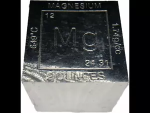 Elemental Cube Kollektion: 1,25 Zoll massiver Magnesiumwürfel - Bild 1 von 1