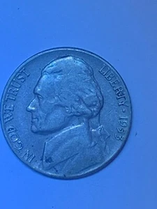 1953 D Jefferson Nickel - Circulated - Actual Coin in Photos #5312 - Picture 1 of 2
