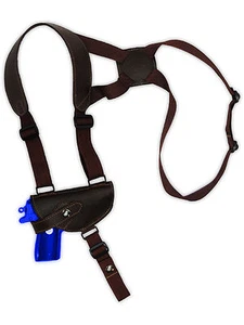 BROWN LEATHER SHOULDER HOLSTER MAKAROV FEG PA63 9MM 380 - Picture 1 of 6
