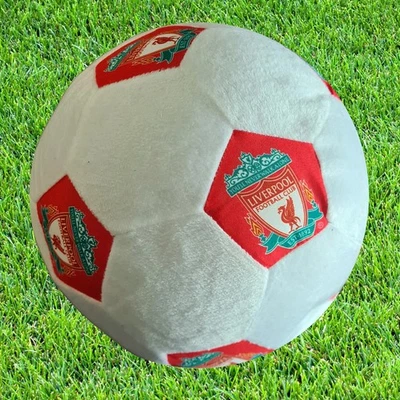 Liverpool F.C Logo Soccer Ball Plush Soft Cushion | Boys Sports Toy 22 cm Round - Image 1 of 4