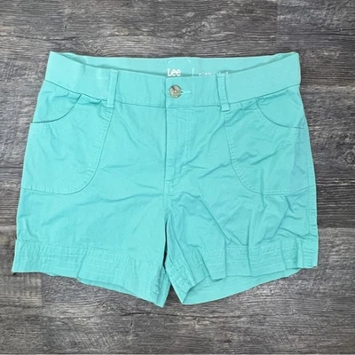Lee riders teal blue mid rise Chino shorts size 14 B164 - Image 1 of 4