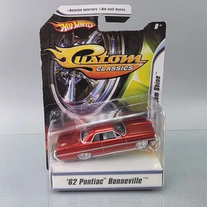 HOT WHEELS CUSTOM CLASSICS 62 PONTIAC BONNEVIILE 1:50 Red Showroom Shine - Picture 1 of 8