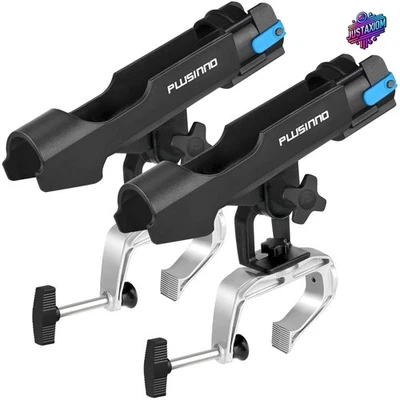 Fishing Rod Holder Set - Adjustable 1.97 Inch Clamp for Boats, Great Gift Idea - Image 1 of 4