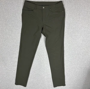 Lululemon ABC Pants Mens Size 34x33 Green Slim Fit Warpstreme LM5552S - Picture 1 of 5