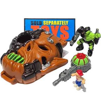 Boneco antigo Mighty Max Horror Heads BATTLES SKULL WARRIOR 100% COMPLETO playset - Imagem 1 de 4
