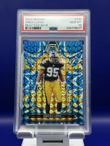 Mosaico Panini #233 Greg Lloyd 2024 azul reactivo PSA 10 POP 1 - Imagen 1 de 3