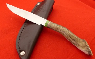 Cuchillo Vaina Hoja Fija Ciervo Corona 10" Hecho a Mano Personalizado Sin Marca Foto 1 de 4