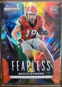 2024 Panini Prizm Draft Picks - Fearless Brock Bowers #F-BB Red Ice Prizm (RC) - Bild 1 von 1