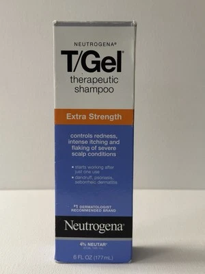 Xampu Neutrogena T/Gel Therapeutic Extra Strength anti-caspa 6oz NeuTar 4% - Imagem 1 de 4