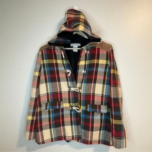 Flying Tomato Multicolor Plaid Pea Coat - Picture 1 of 7
