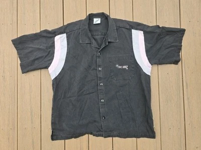Vintage 70s Las Vegas Hilton Casino Blk Bowling Short Sleeve Button Up Size L - Image 1 of 4