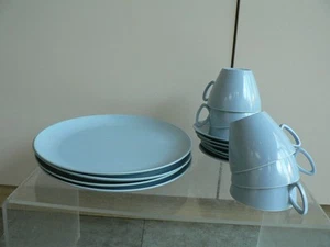 Vintage 16 Piece Set Of Gaydon MELMEX Picnic Tableware BLUE - Picture 1 of 5