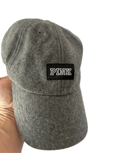 Pink by Victorias Secret wool gray hat logo PINK - Picture 1 of 6