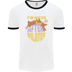 Camiseta Ringer Divertida De Perro De Yoga Después De Pilates Para Hombres - Imagen 1 de 9