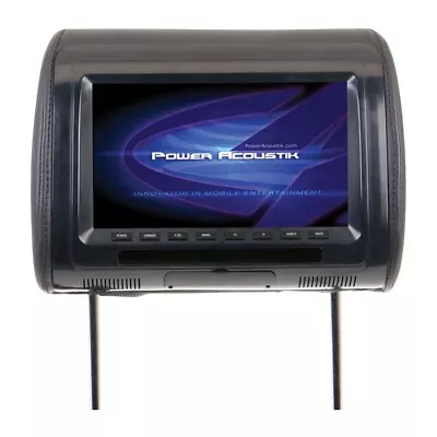 POWER ACOUSTIK H-91CC 9" 9 INCH LCD UNIVERSAL HEADREST MONITOR IR FM TRANSMITTER - Image 1 of 3