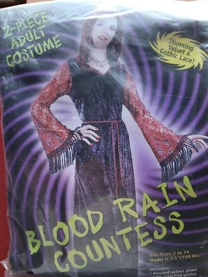 Disfraz renacentista de Halloween para mujer condesa de lluvia de sangre Foto 1 de 4