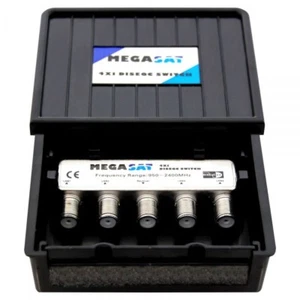 Megasat DiSEqC Schalter 4/1 sat Switch Verteiler für bis zu 4 Satelliten - Bild 1 von 2