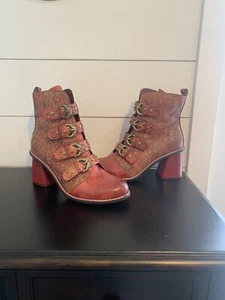 L'Artiste by Spring Step Leather Wonderland Designer Boots sz 38 US 7.5-8 - Picture 1 of 24