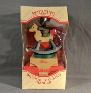 Merrilite Vintage Rotating Musical Stocking Hanger Tested And Works EUC - Picture 1 of 2