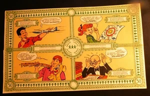 Bloc 4 billets illustrés pour Opération 48.81.00 1988 au profit des hanicapés. - Imagen 1 de 1