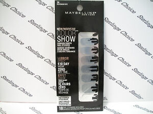 Maybelline Color Show Fashion Prints Nail Stickers #70 Platinum NYC