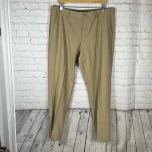 Adidas Men's Golf Pants Regular Fit Straight Leg Athleisure size 38x32 Khaki - Picture 1 of 11