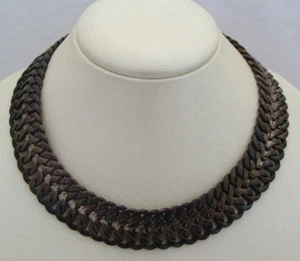 Collar cuello de garganta de plata esterlina REH Rodolfo Espinoza TE-06 pesado 176 g - Imagen 1 de 12