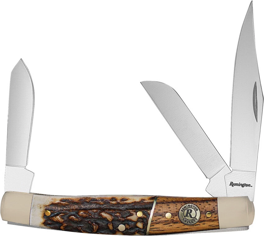 Remington Guide Stockman 15653 Pocket Knife Bone/Wood Handle -