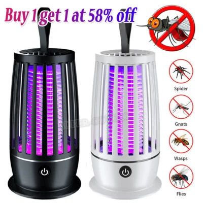 Mosquito Killer Lamp Electric Rechargeable Bug Zapper Fly Insect Trap UV Light