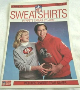 NFL Sweatshirts In Waste Canvas Counted Cross Stitch Pattern Booklet 1988 - Picture 1 of 5
