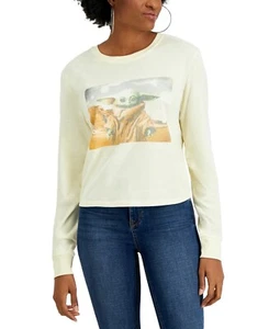 Star Wars Juniors' Size M Star Wars Infant Yoda Graphic T-Shirt Off Yellow NWT - Picture 1 of 3
