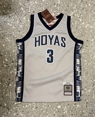 Camiseta Allen Iverson Georgetown Hoyas Mitchell & Ness Swingman Juvenil Pequeña Nueva con Etiquetas Foto 1 de 4