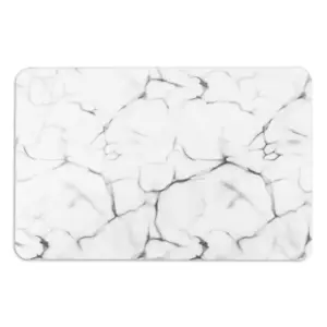 White 15.35 In. X 23.62 In. Marble Stone Non Slip Bath Mat - Picture 1 of 5