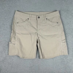 Kuhl Hybrid Cargo Shorts Womens Size 12 Khaki Beige Free Range Hiking Camping - Picture 1 of 13