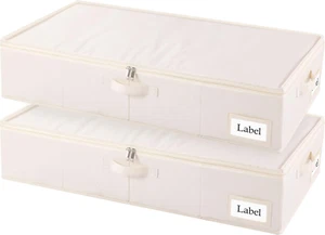 Underbed Bags, Storage Containers Bags with Lid, Foldable Blanket Bins, with Stu - Picture 1 of 12