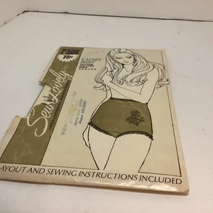 Slip femme vintage motif par couture jolie coupe toutes tailles ensemble années 70 - Photo 1/8