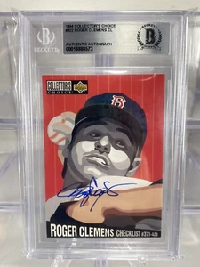 ROGER CLEMENS Signed 1994 Upper Deck Collector’s Checklist #322 Beckett BAS Auto - Picture 1 of 2