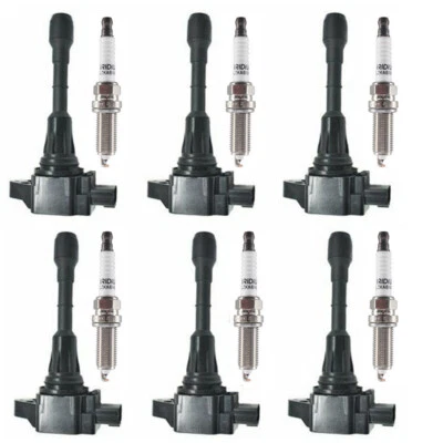 6pcs Ignition Coil & Spark Plug for 2011-2017 Nissan Quest Altima V6 3.5L UF550 - Image 1 of 4