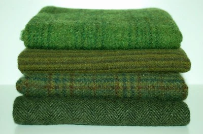 ALFOMBRA TEÑIDA A MANO ENGANCHE LANA Teñida en Molino ~ "PROFUNDAMENTE EN LOS BOSQUES" (4 piezas. colección) Foto 1 de 4